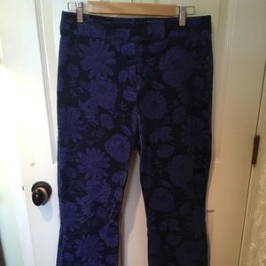 Lilly Pulitzer floral corduroy pants